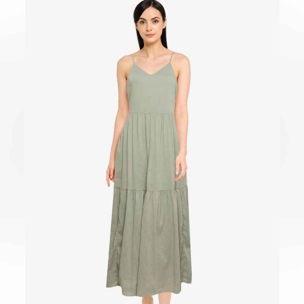 GAP Olive Green Maxi Slip Dress